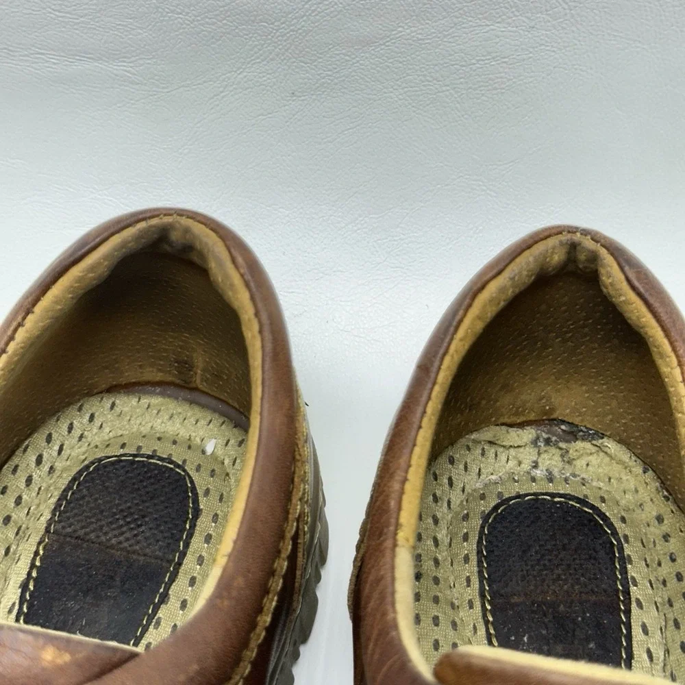 Born Gunnison‎ Men's Brown Leather Lace Up Moc Toe Oxford Shoes Casual Size 10.5